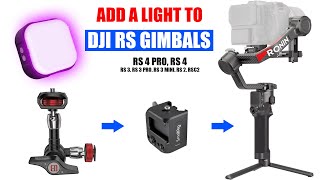 Adding a Light to DJI RS Gimbal [ RS 4, RS 4 Pro, RS 3, RS 2, ] Using iFootage Spider Crab