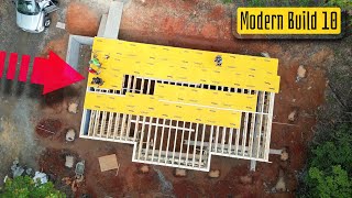 modern home build | 10 | wall waterproofing, french drain, sub-floor