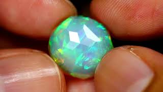 Ziskin Gems - For Sale - 5.57 ct Precision Cut Ethiopian Opal with script pattern! IG - Ziskin.Gems