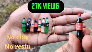 DIY Miniature Cold Drinks [Coca cola] Tutorial | DIY miniature drinks | With Free prints | No clay screenshot 5