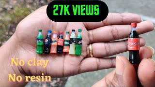 DIY Miniature Cold Drinks [Coca cola] Tutorial | DIY miniature drinks | With Free prints | No clay