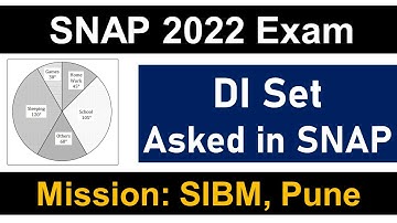 SNAP 2022 Exam: DI Set Asked in SNAP || Mission: SIBM, Pune