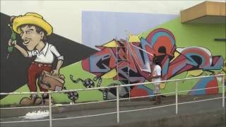 Grafite No Complexo Do Alemão. Arte De David Amen, Mariluce Mariá E Wallace Bidu.