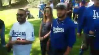 La Banda at Chavez Ravine Dodger Stadium Opening Day with Los Cerveceros