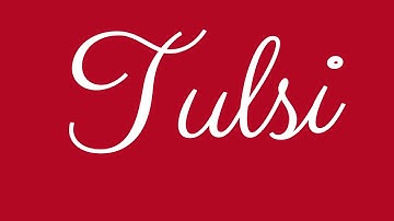 Learn how to Sign the Name Tulsi Stylishly in Cursive Writing