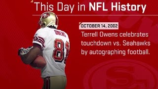 Terrell Owens Autographs the Football Right After Big TD Catch | This Day in NFL History (10/14/02)
