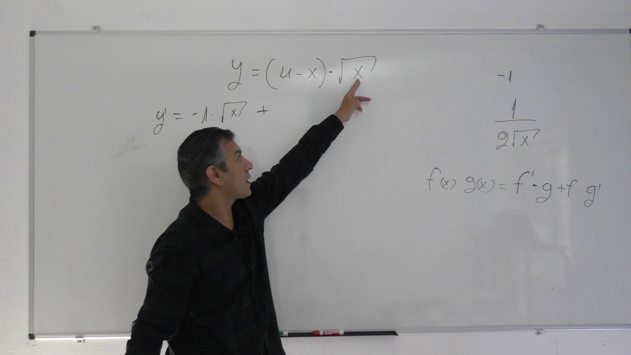 איך לגזור מכפלה של שתי פונקציות עם שורש- 4-5- יחידות