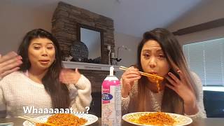 Spicy Ramen 2x Challenge with my sister