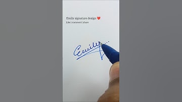 Emily signature design ❤️ | comment your name #shorts #signature
