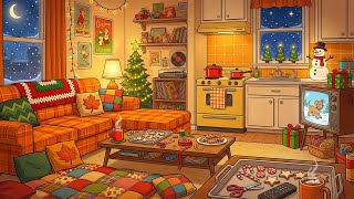 Soft snowy 1950’s Christmas evening in a cozy living room with oldies playing in another room screenshot 4