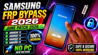 All Samsung FRP Bypass 2026 🔥 Android 13/14/15 | Latest Security Patch | No TalkBack | No PC No Tool
