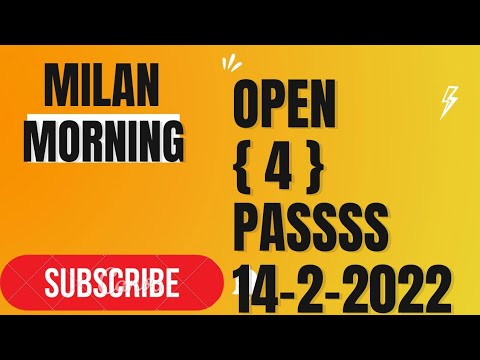 14-2-2022 MILAN MORNING | MILAN MORNING TODAY | MILAN MORNING JODI