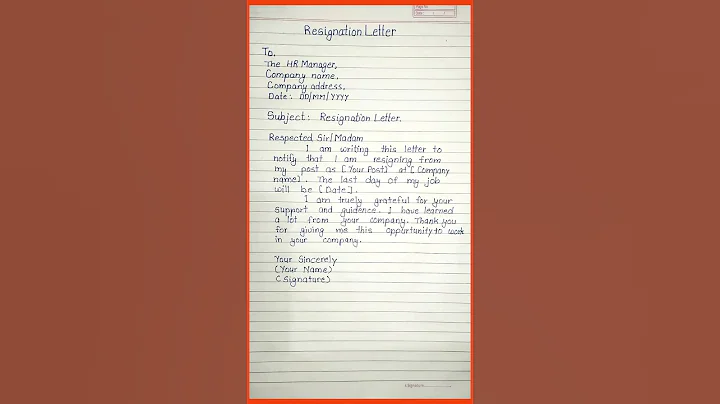 How to write a resignation letter#resignationletter #resignletter#regineletter #resignforcompany - DayDayNews