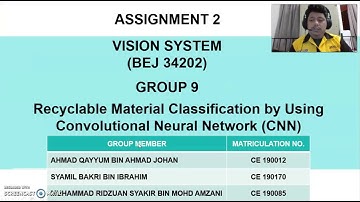 Assignment 2 Vision System Group 9 Presentation Video