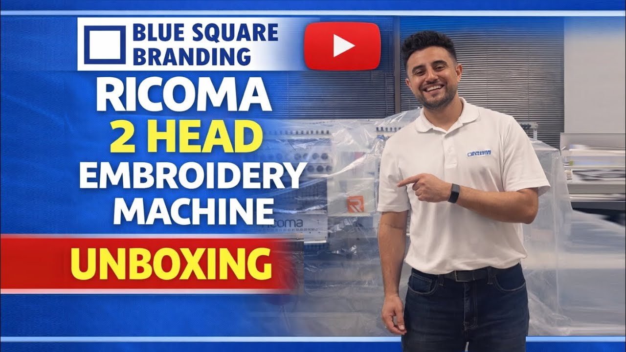 Ricoma Marquee Two-Head 20-Needle Commercial Embroidery Machine w/ 10.1" Touchscreen MARQUEE 2002