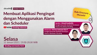 Dicoding Dev. Coaching #18: Android|Membuat Aplikasi Pengingat dengan Menggunakan Alarm & Scheduler Wealth