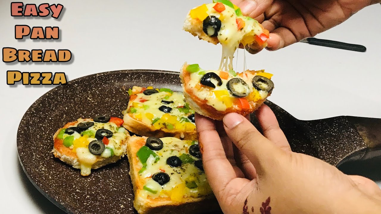 Easy Quick Pan Bread Pizza with in 10 minutes without oven ഇനി 10