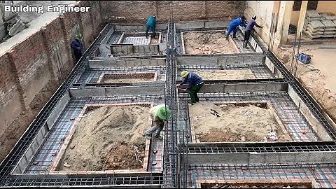 Full Video of the Process of Building the Foundation for a 110m2 House at a Cost of 6000usd