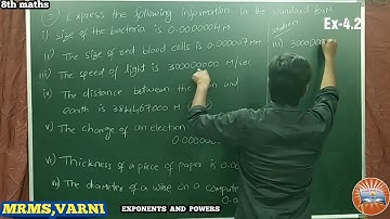 Class 8, Maths, Ch-4, Exponents and powers, Ex 4.2, Q. No 3