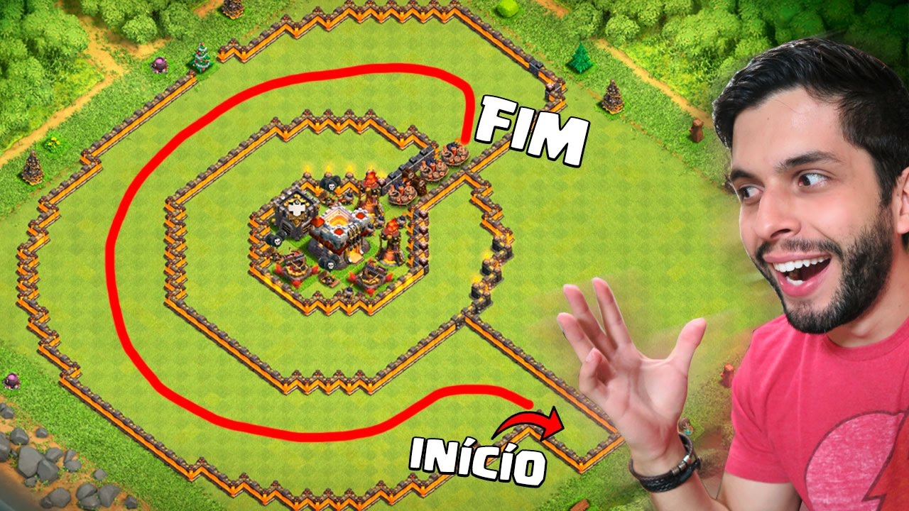 LAYOUT TROLL DO CORREDOR INSANO! Clash of Clans