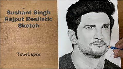 Drawing Sushant Singh Rajput Realistic Portrait Sketch | Tribute | TimeLapse