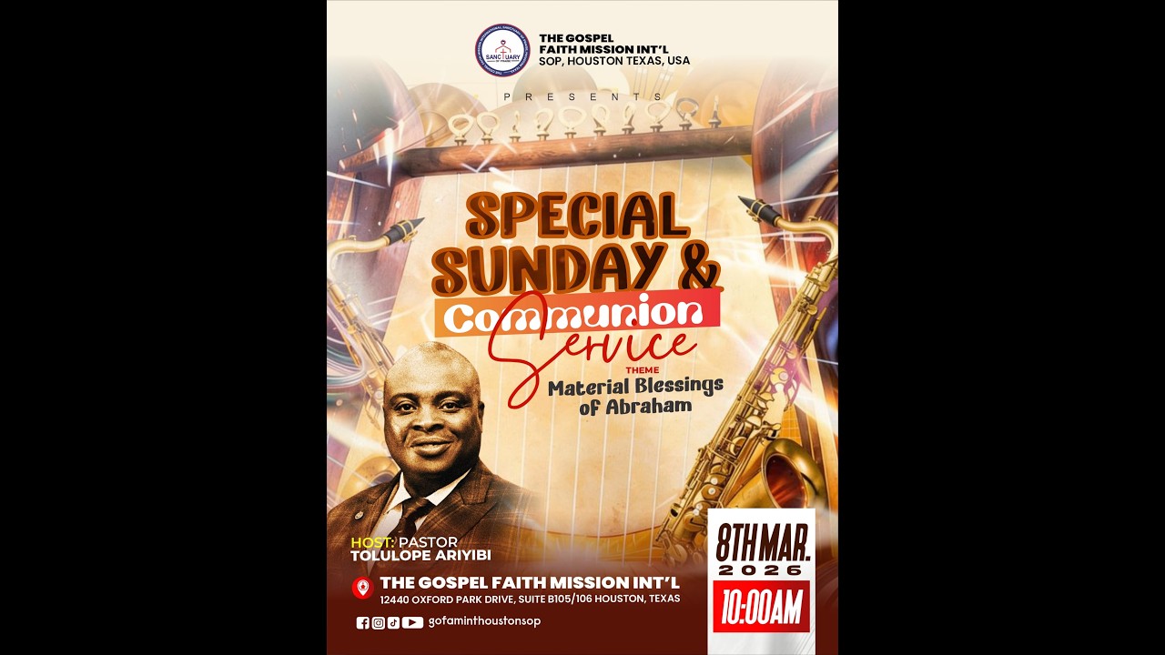 Special Sunday Service & Communion Service | March 8th 2026 - YouTube
