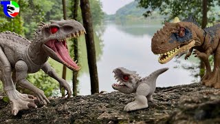 Jurassic World Baby INDOMINUS REX Vs Scary RAJASAURUS