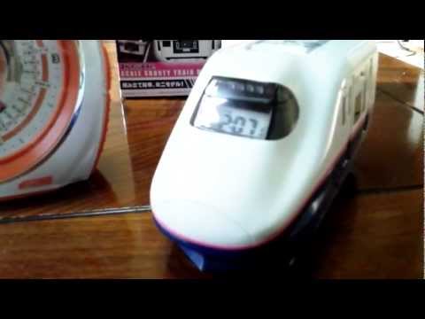 【希少】新幹線 鉄道 電車 デジタル時計 あさま はやて 高音質】 中央線目覚まし時計とE2系はやて目覚まし時計 - YouTube