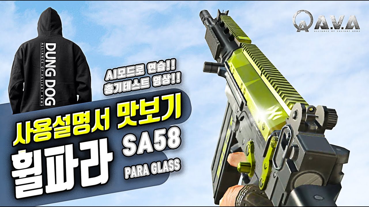 공격력 4 휠파라 사용설명서 맛보기 Sa58 Para Glass 아바온라인 Fps 게임 Alliance Of Valiant Arms 戰地之王 Youtube