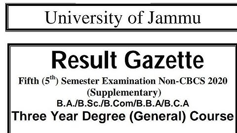 result out 5th sem non cbcs || Jammu university mass promotion || big update