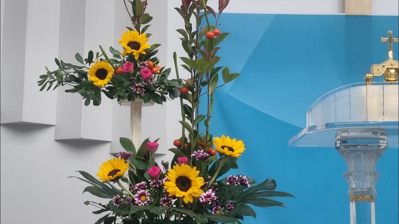 9월셋째주 성전꽃꽂이(겸손한 자의 영을 소생시키시며~)