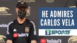 [Carlos Vela] gets so much credit for how he worked very hard while we were away, said Bradley