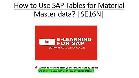 31 How to Use SAP Tables for Analyze Material Master data in SAP ?? SE16N|SAP ABAP|SAP LOGIC|MARA|