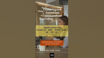 Coast Guard Assistant Commandant 02/2024 Recruitment 2023 Online Form