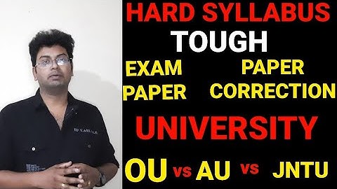 JNTU VS OU VS AU UNIVERSITY|ఏ UNIVERSITY PAPER TOUGH  గా ఉంటుంది|#btech #jntu #ou #auuniversity