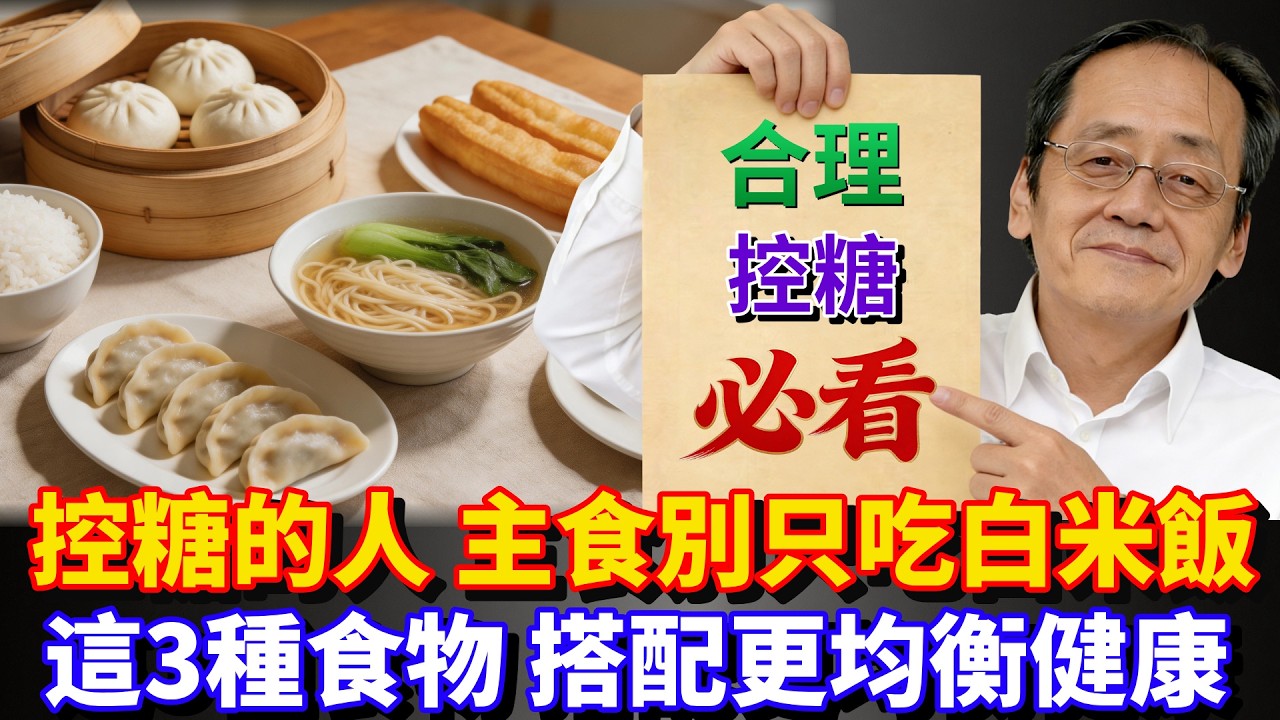 倪海廈健康養生：控糖的人主食別只吃白米飯，這3種食物搭配更均衡健康 #倪海廈 #養生 #健康 #老年健康 #预防