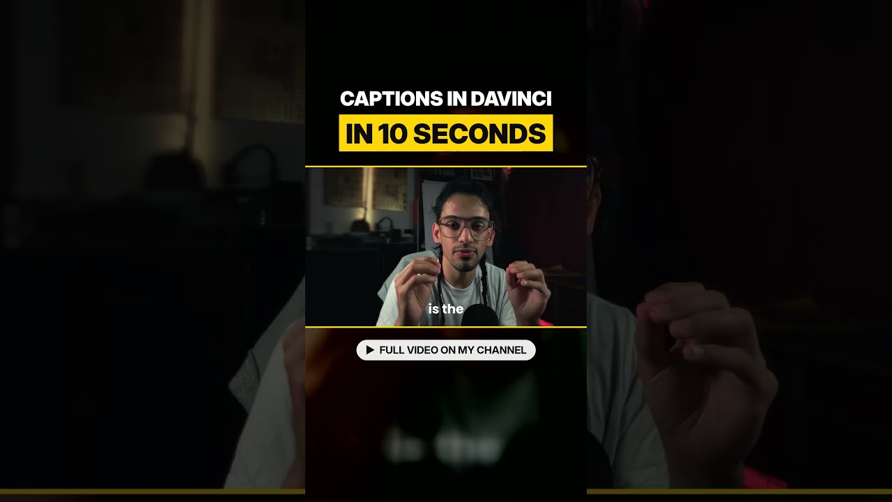 Mastering Captions in DaVinci Resolve ⬇️ check link ⬇️