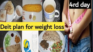 My Routine for weight loss | 4rd day |healthy recipe |1300 calories deit plan for weight loss.