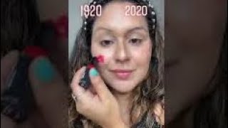 Makeup through the decades |1920 vs 2020| makeup through history.