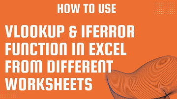 VLOOKUP / IFERROR function  in excel from different worksheets  in Urdu & Hindi