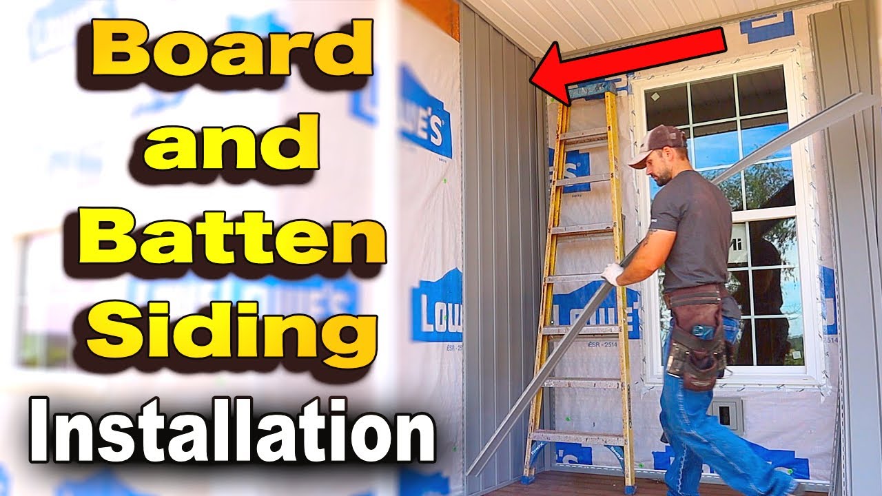 How To Install Board And Batten Vertical Vinyl Siding - YouTube