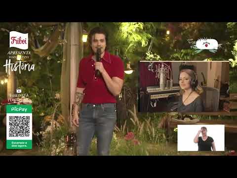 Capa de Luan Santana e Sandy - Mesmo Sem Estar, na Live Luan História