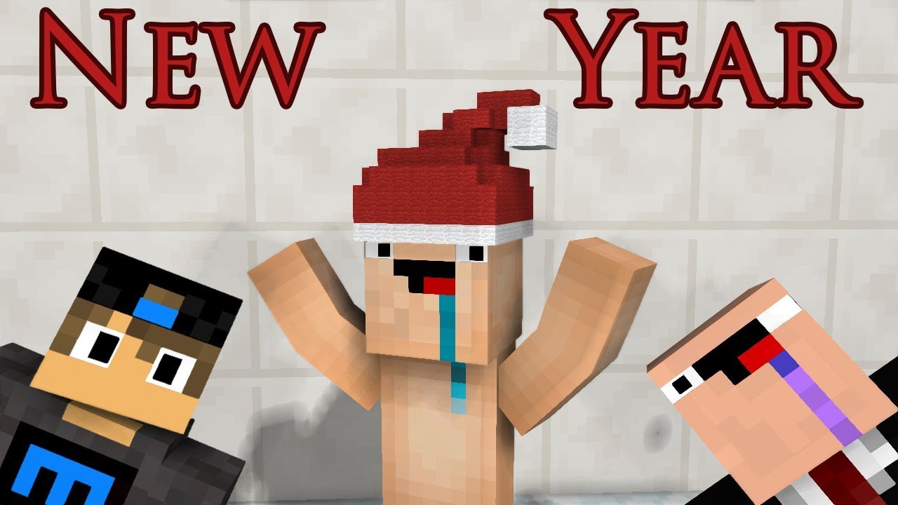 Новогодняя 3D анимация Minecraft! Нуб в Minecraft