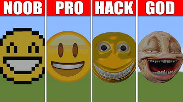 Pixel Art (NOOB vs PRO vs HACKER vs GOD) Emoji in Minecraft