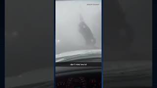 Car flips during storm slamming South Carolina highway