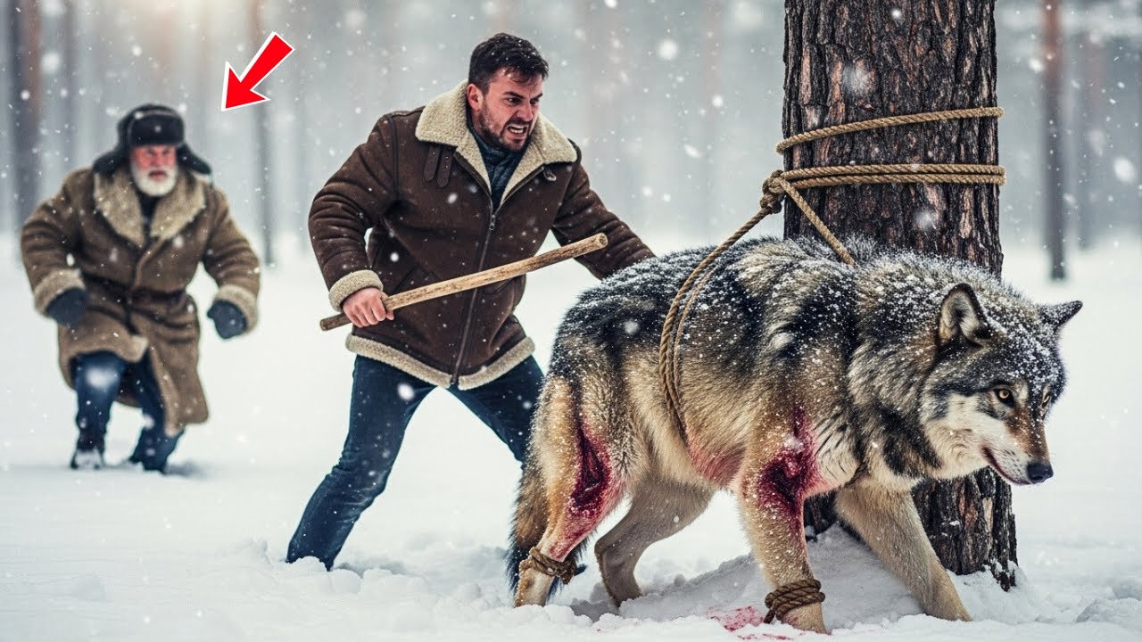 Он бил волчицу в снегу — но старик из метели изменил всё