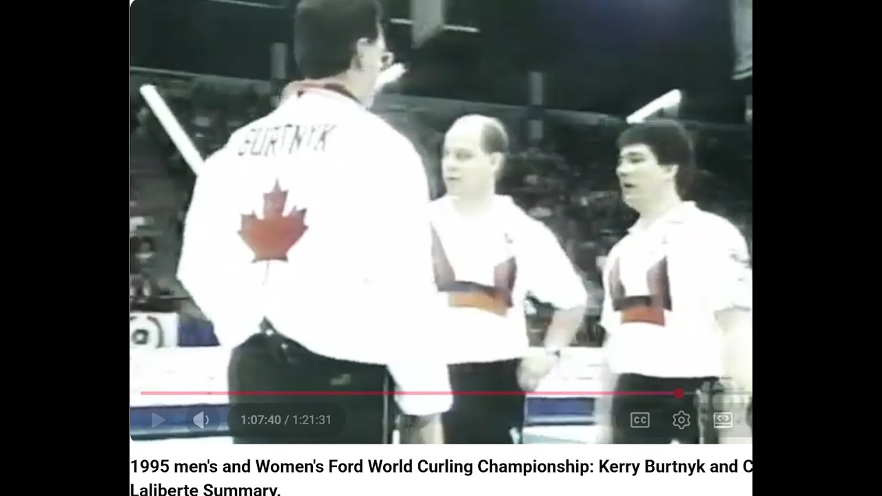 1995 men's and Women's Ford World Curling Championship: Kerry Burtnyk and Connie Laliberte Summary.