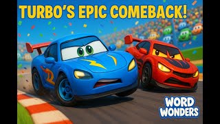 Turbo’s Last-Second Comeback! 🏎️ Blaze Tries to Crash Him in Final Lap | Kids 3D Racing. #shorts screenshot 4