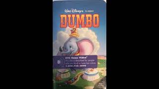 Full Vhs Tape Dumbo Reprint 1993 Descriptive Video Service