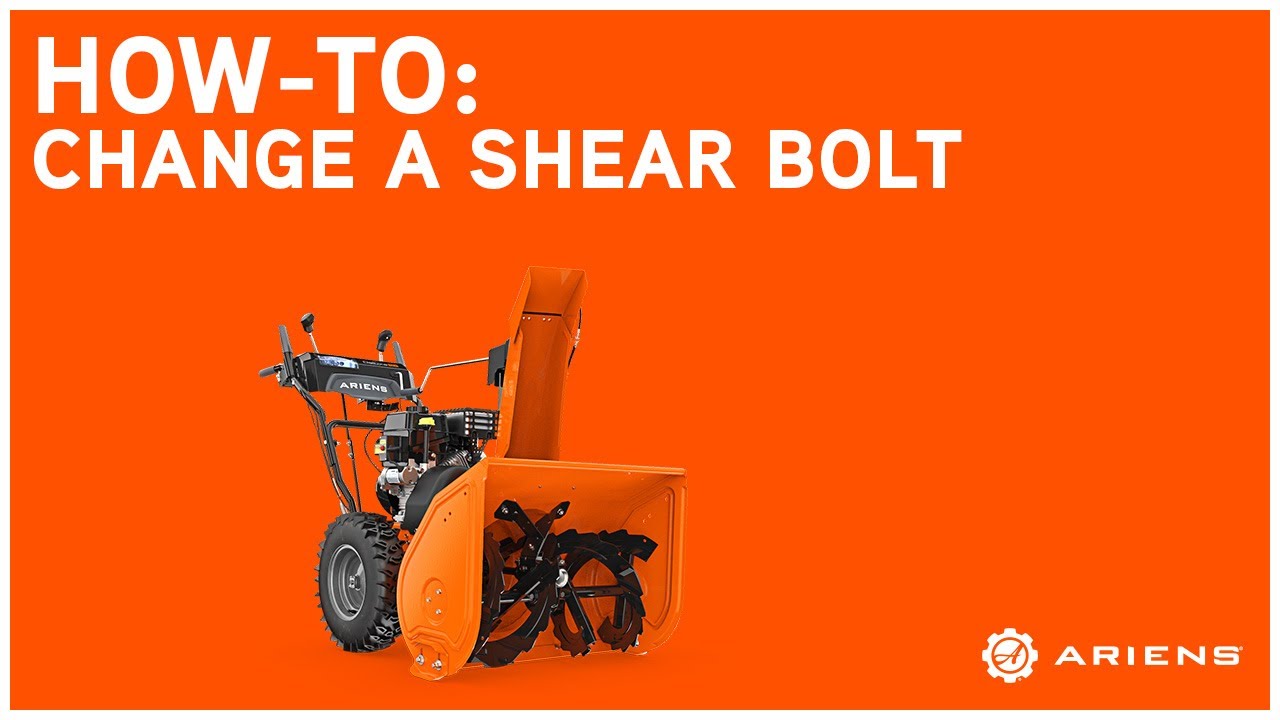 How to Change a Snow Blower Shear Bolt Ariens® YouTube